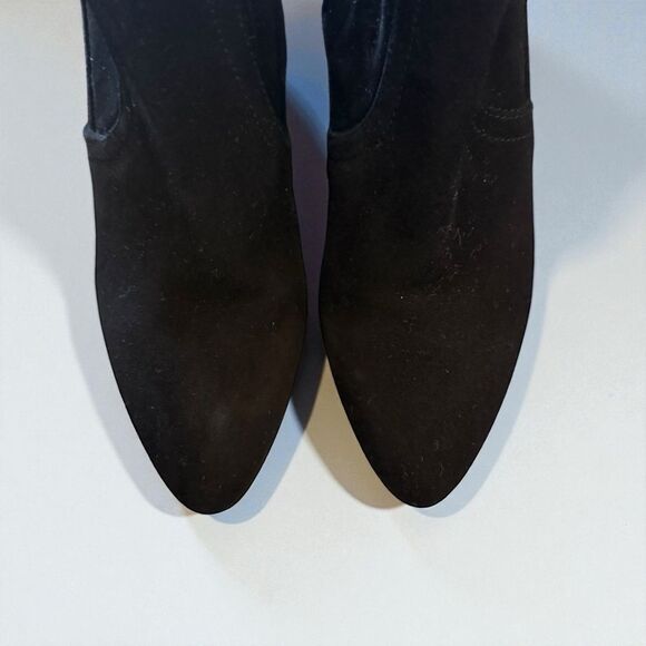 EUC AQUATALIA Weatherproof Reyna Black Suede Booties Size 8M with Dust Bag - Picture 7 of 9
